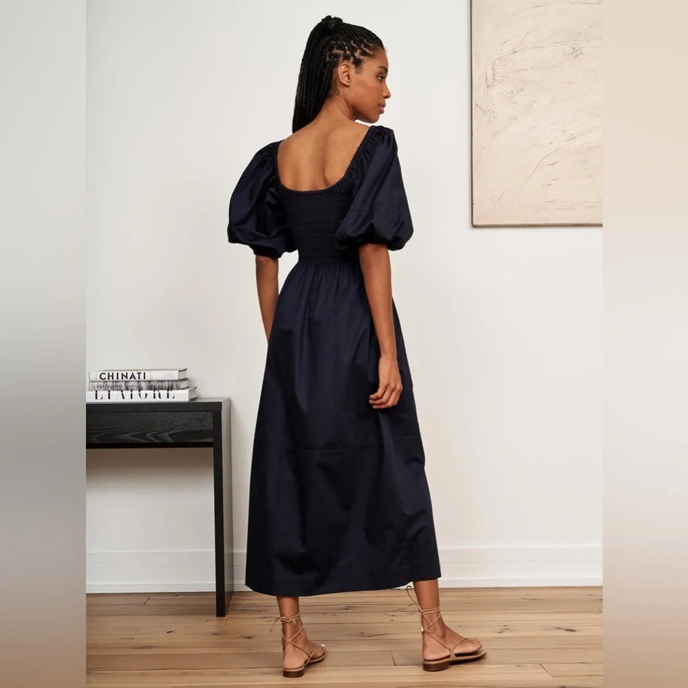 La Ligne Daisy Dress, Navy, Large - Picture 3 of 9